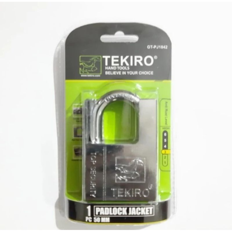 Tekiro gembok jacket putih 40mm / 50mm / 60mm / 70mm padlock jacket