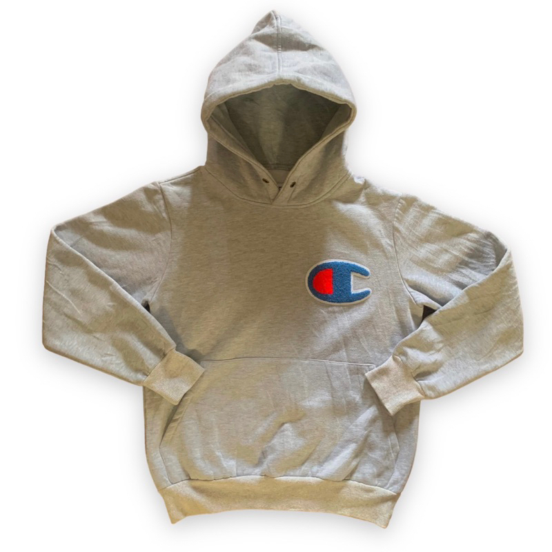 LIGHT GREY WOOL CHAMPION HOODIE