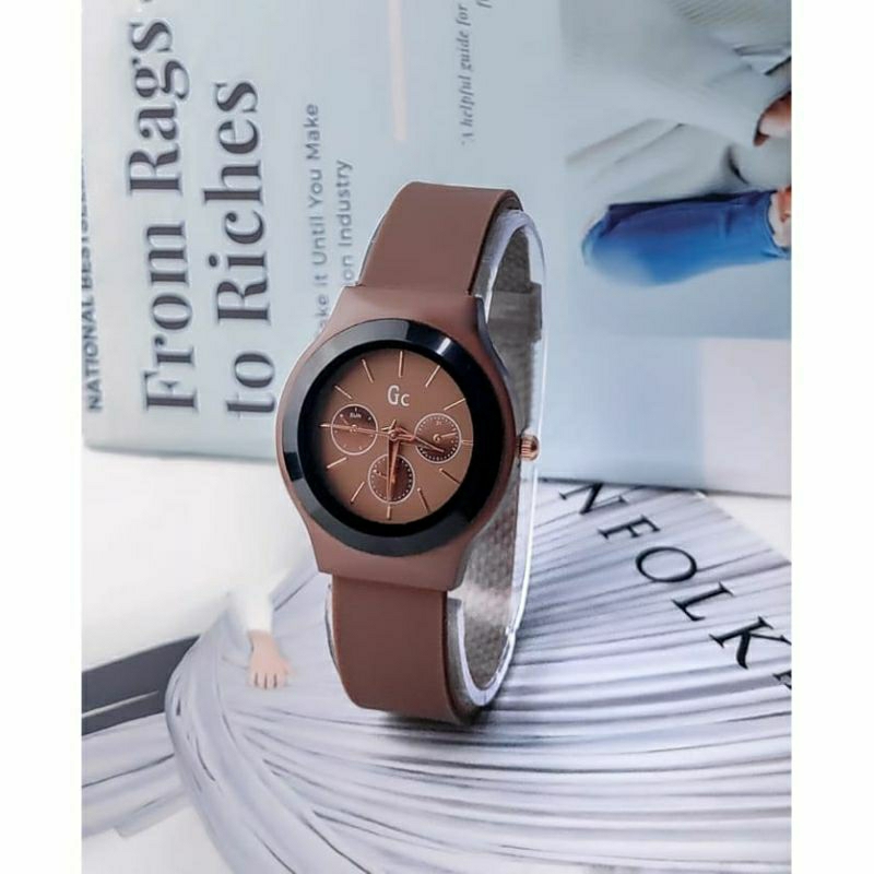 Jam Tangan GC Wanita Rubber Halus Terlaris Kasual Bisa COD