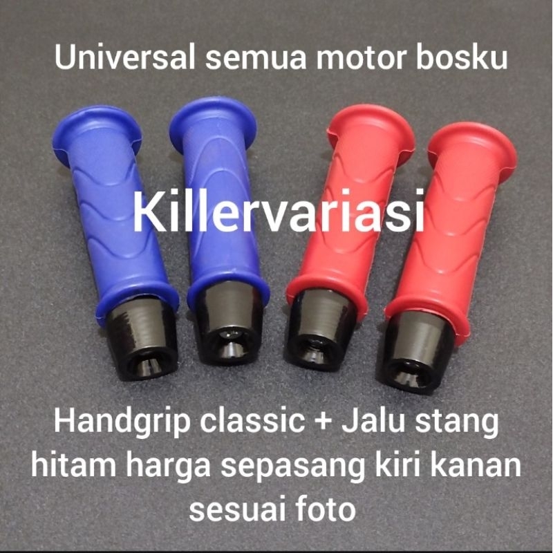 sarung gas handfat handgrip classic + Jalu stang hitam Beat Vario Mio Supra kharisma Jupiter MX Jupiter Z1 Vixion facio dll