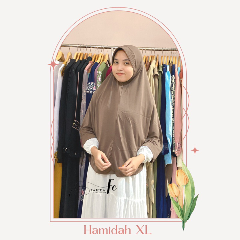 Bergo Hamidah Jersey XL // Hijab instan bergo Jersey jumbo