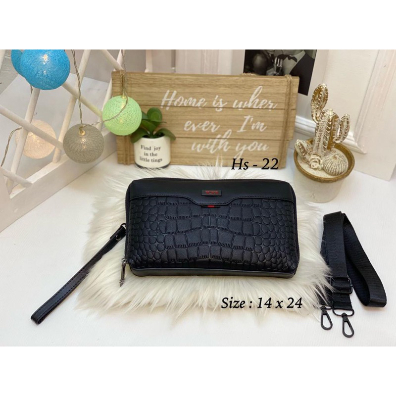 Tas Clutch Tumi Import Handbag bisa jd tas selempang Dompet panjang pria wanita