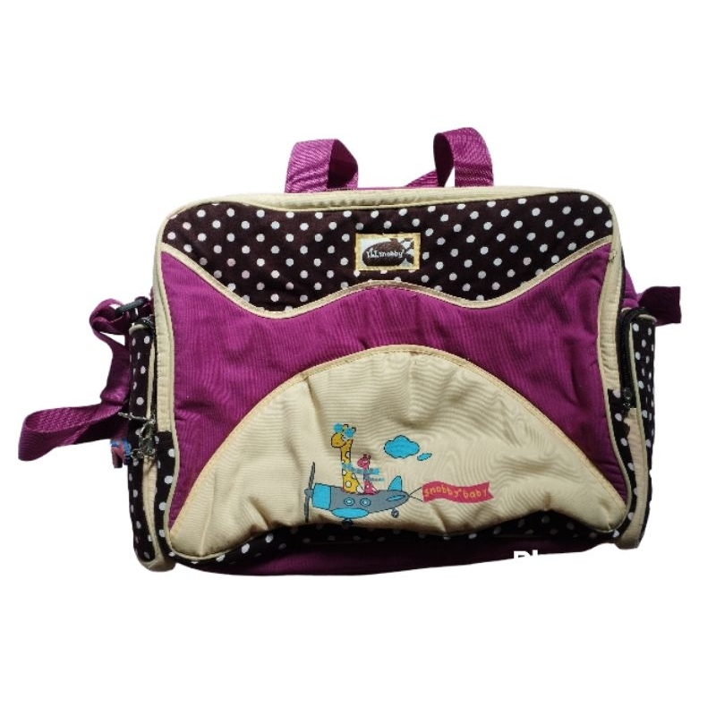 [preloved] Tas Travel Perlengkapan Bayi Diaper Bag Snobby Ungu