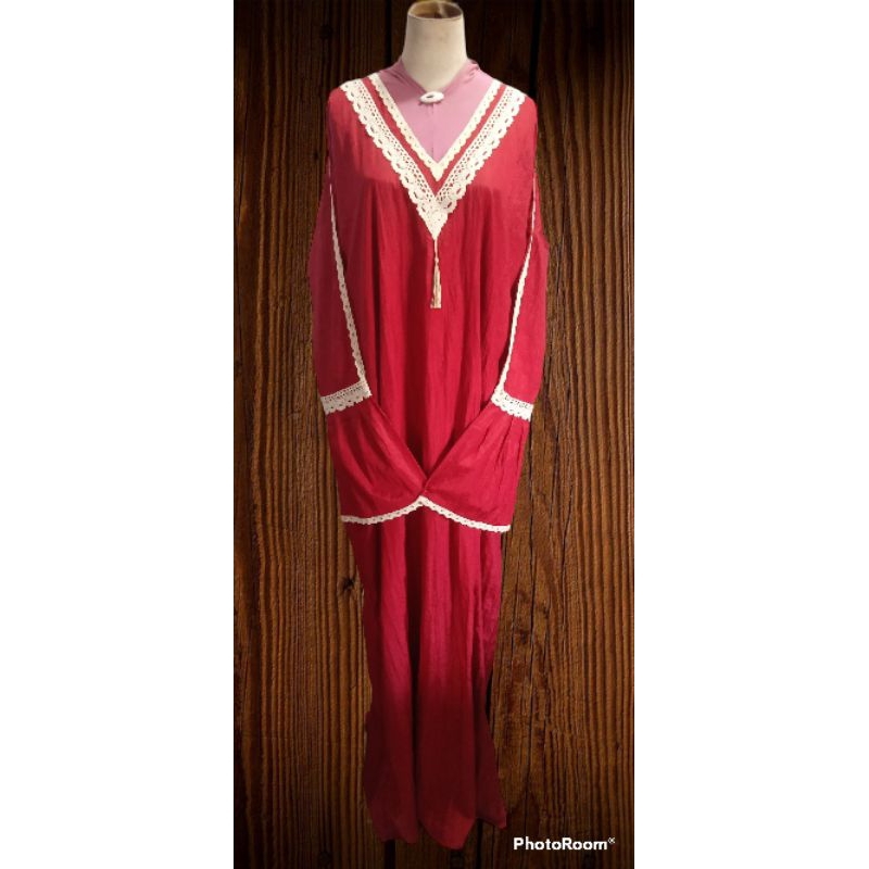 Abaya parasut renda mukena renda  mukena traveling mukena sholat abaya parasut renda susun