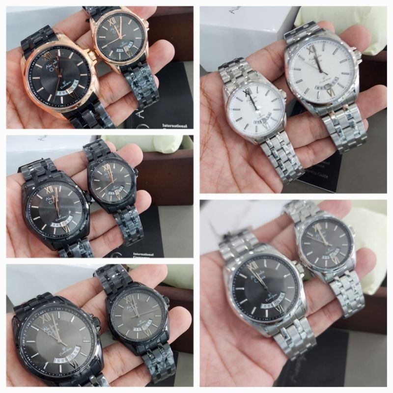 jam tangan couple alexandre christie ac8673 pasangan bisa  satuan 8673 original