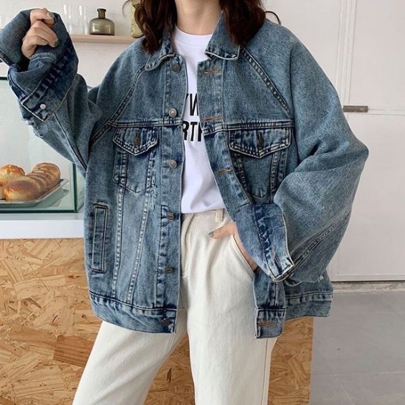 Lalisa Jaket Jeans Big Size Wanita Oversize Jumbo