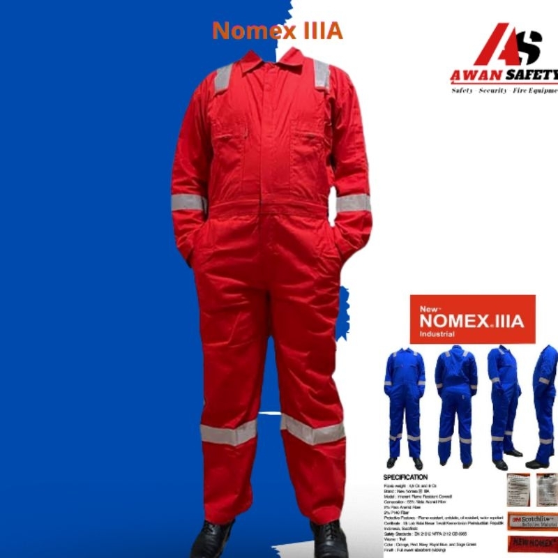 WEARPACK SAFETY NOMEX IIIA COVERALL TAHAN API BAHAN BERKUALITAS MURAH