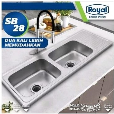 Wastafel Stainless, Bak Cuci Piring, Royal Kitchen type SB 28