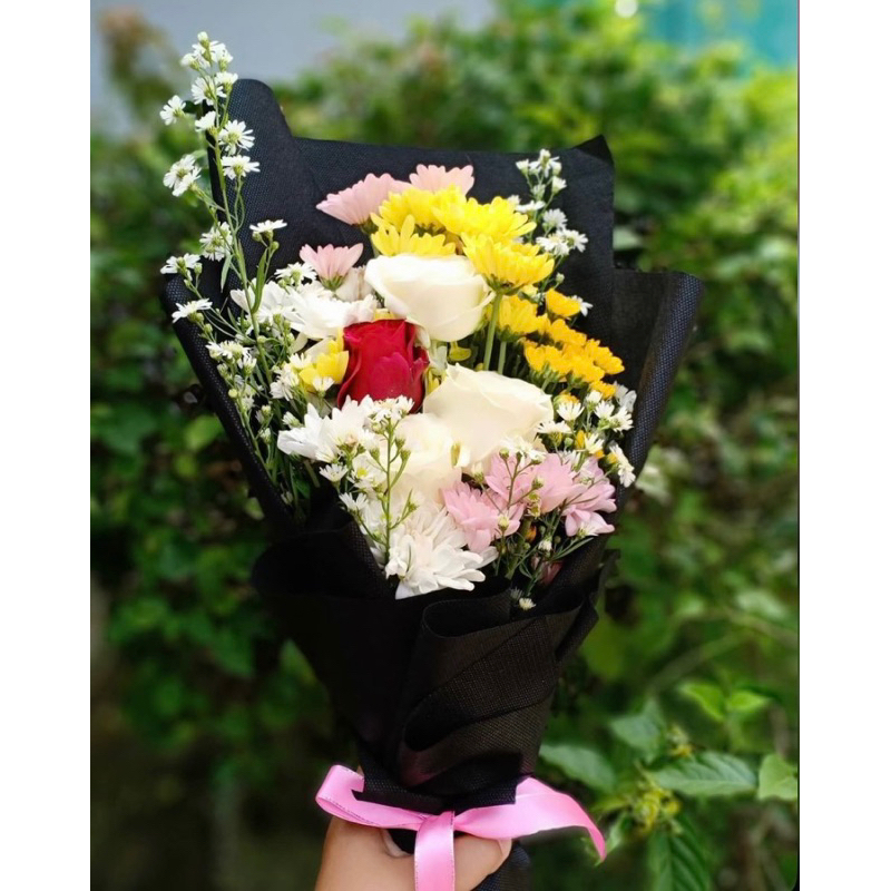 buket bunga dan snack