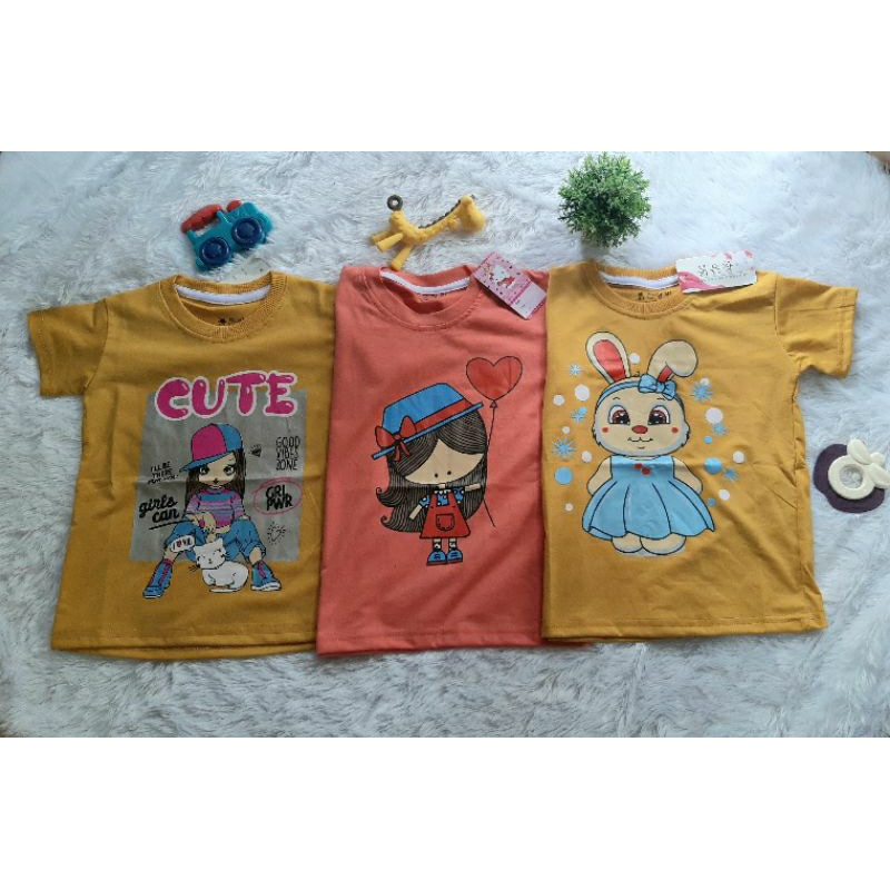 Kaos Import anak cewek / Atasan Import anak usia  1- 2 tahun