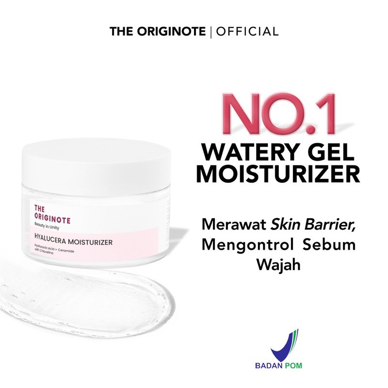 THE ORIGINOTE hyalucera moisturizer Gel | pelembab wajah memperbaiki skin barrier dan primer menghidrasi kulit wajah