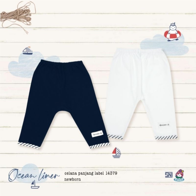 Ichigo Stelan Panjang NB Warna Ocean Liner (2 Pcs) IC-SPJWNB/2