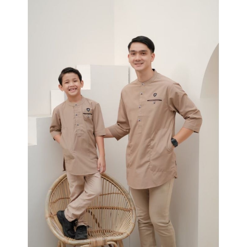 KOKO COUPLE AYAH ANAK WARNA AVOCADO MINT TERACOTA MUSTARD MOCCA PUTIH