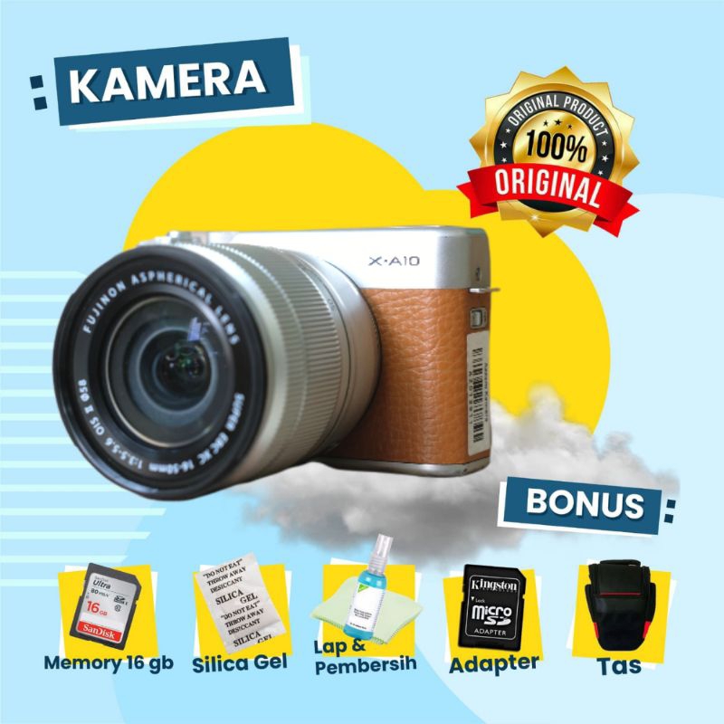 KAMERA FUJIFILM XA10 Kit Second Bekas Siap Pakai - Camera MIRRORLES COCOK UNTUK PEMULA-SUDAH WIFI