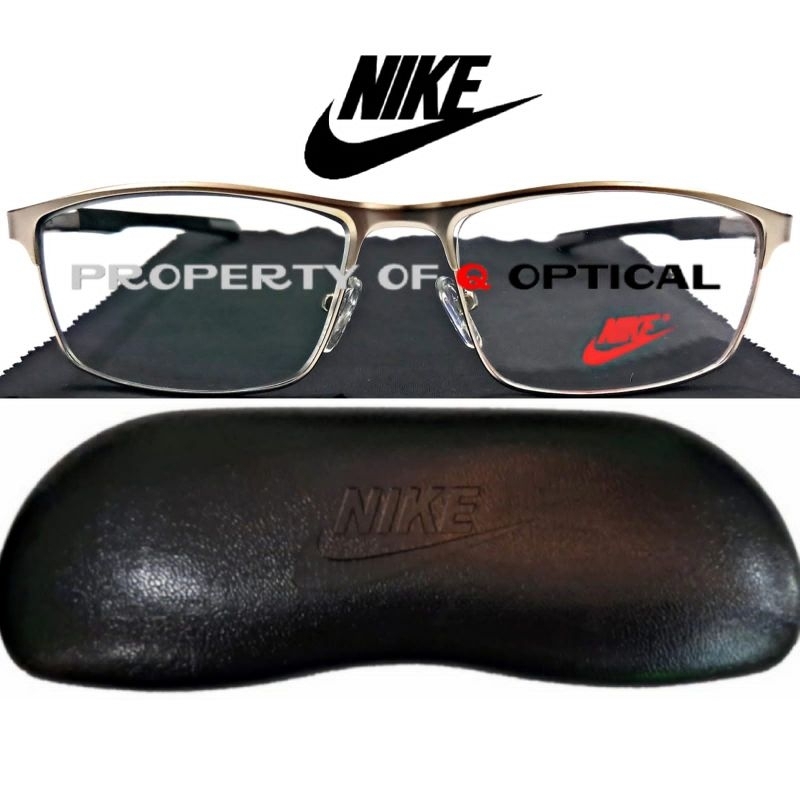 Kacamata Frame Pria Nike COL.02 Titanium Silver Chrome Model Elegan