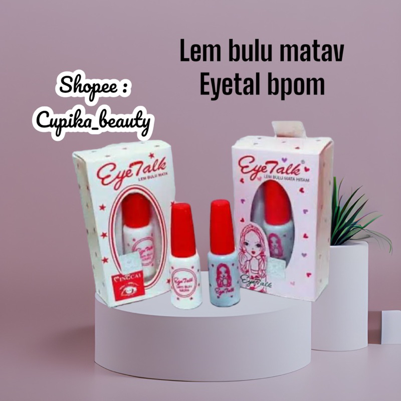 *lem bulu mata* eyetalk lem bulu mata bpom || eye glue eyetalk hitam dan putih / eye talk lem bulu mata