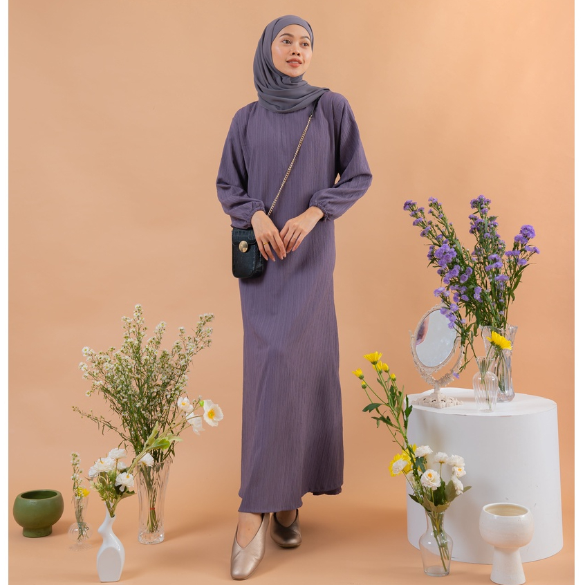 GAMIS FITRI LADY CRUSH POLOS DRESS PREMIUM B659 CO