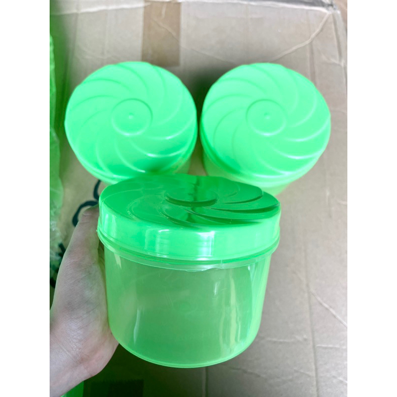 Toples Plastik Nampan Bulat - Tempat Penyimpanan Makanan Kue Kering - Toples Nampan Set Serbaguna Free Nampan