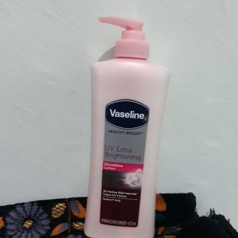 (MURAH) Vaseline healty bright UV EXTRA BRIGHTENING 400ml