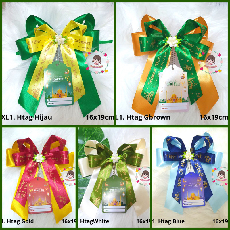

15x19cm Pita Hampers Lebaran 2 lapis + Printing + hangtag