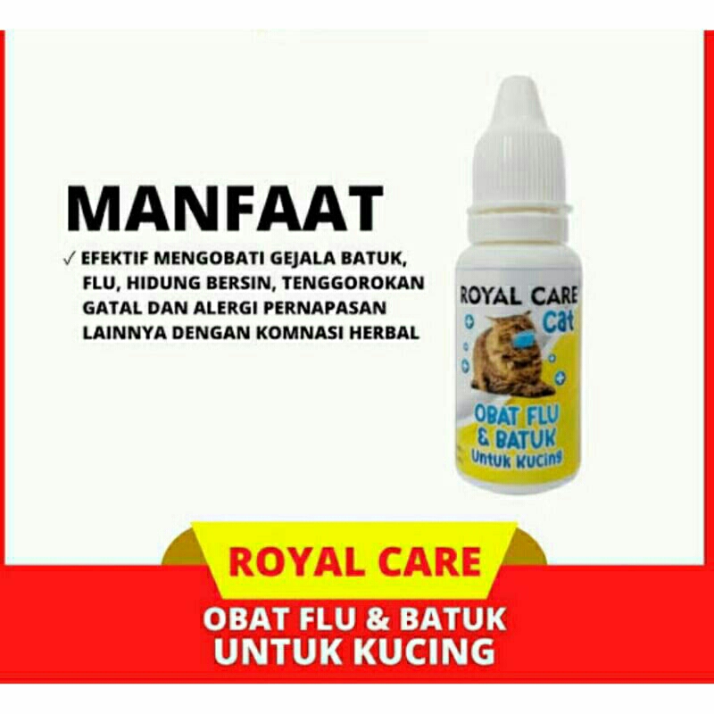 ROYAL CARE FLU BATUK 10ML  obat kucing mengobati flu batuk dan pilek