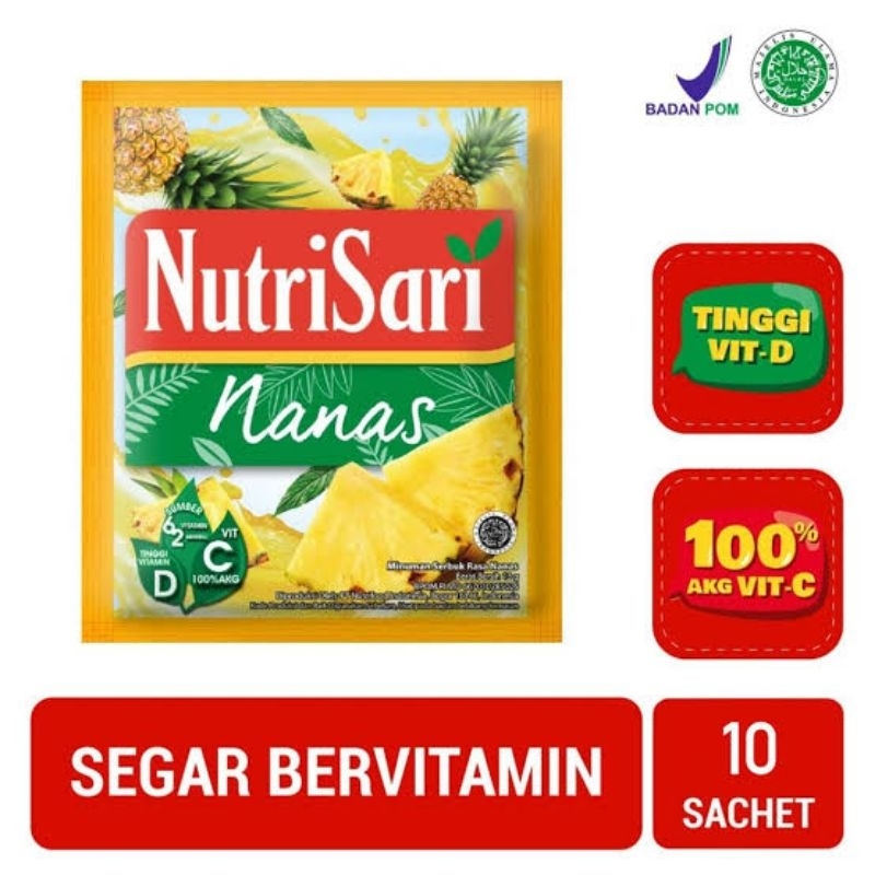 

NUTRISARI NANAS Minuman Serbuk Sari Buah Nanas 10sch