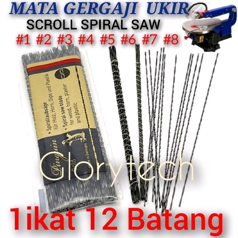 Mata GergajI Spiral Scroll Saw / Mata Gergaji Scroll saw Kayu Ukir /Gergaji Scroll saw Ukir Ulir