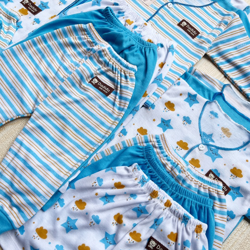 DADIDU BIRU TURKIS BLUE SERIES - 18 PCS Paket Baju Bayi Kekinian Celana Bayi Setelan Bayi Baju Bayi Newborn Baju Bayi Baru Lahir Baju Bayi / Paket Baju Bayi Newborn Celana bayi Paket Lengkap Baju Bayi / Perlengkapan Bayi Baru Lahir Kado Gift Set Baby