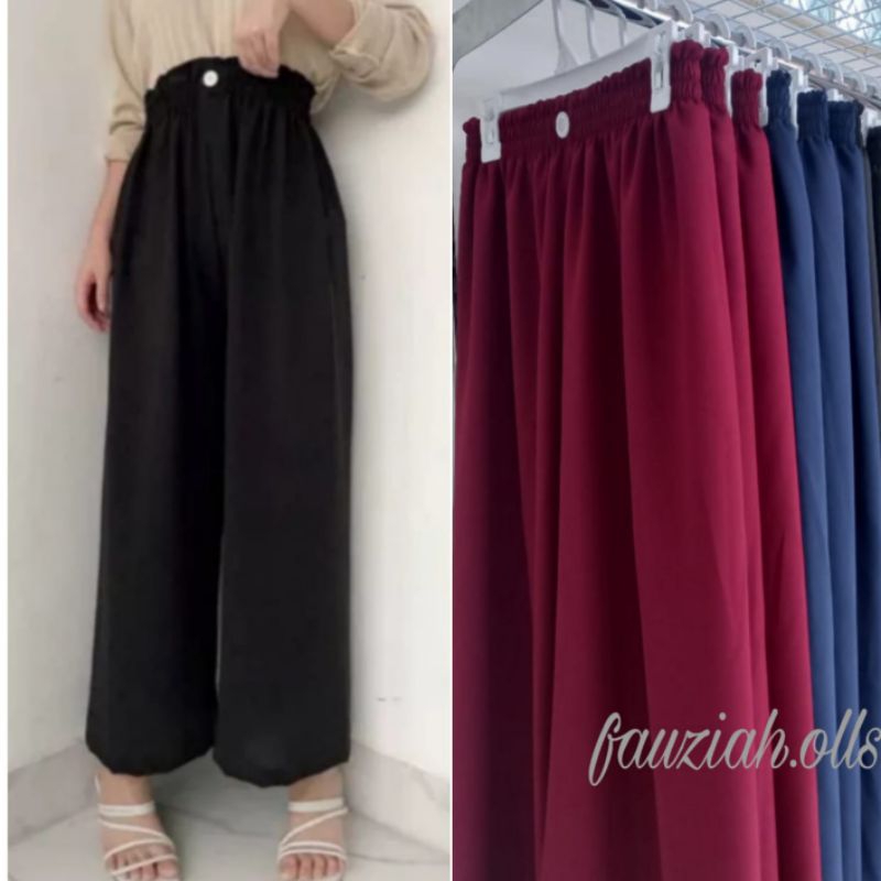 kulot CREPE/button pants/all size.kulot murah/ kulot panjang wanita