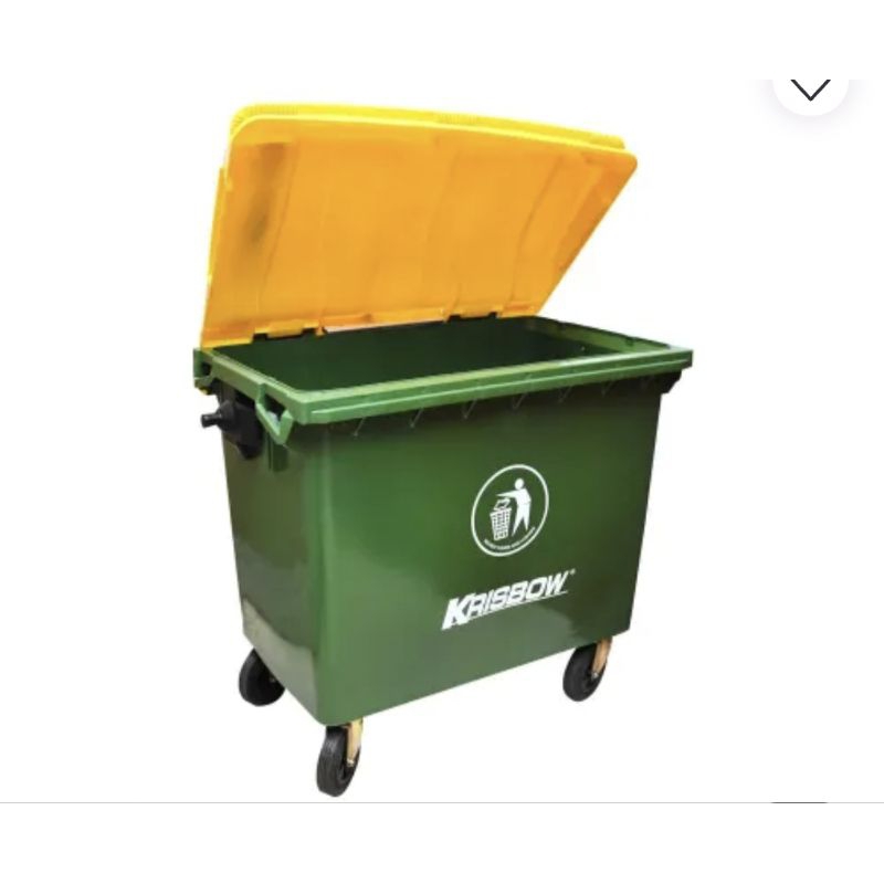 Tempat Sampah Outdoor 660L/Tempat Sampah Plastik Dengan Roda KRISBOW