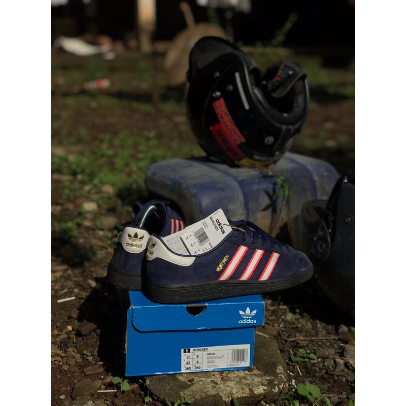Adidas Munchen Edge Deep Blue Soft Red Og Exclusive ORIGINAL-42