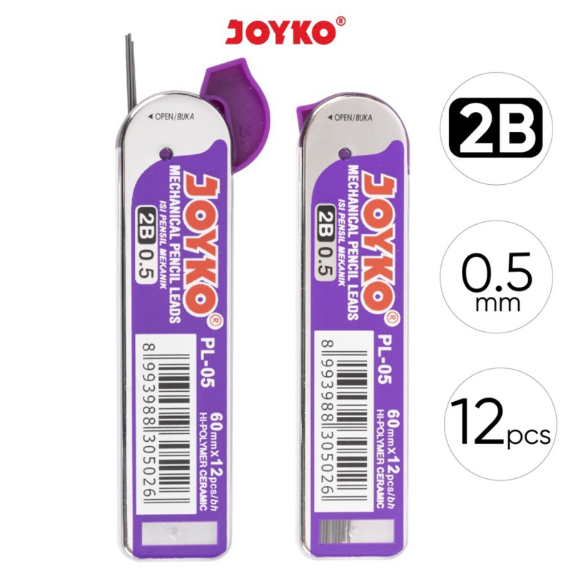 

Pencil Lead Isi Pensil Mekanik Joyko PL-05 2B 0.5 mm