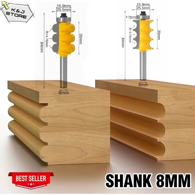 MATA PROFIL KAYU PANEL LIST LEMARI KABINET PINTU JENDELA TRIMMER ROUTER BITS