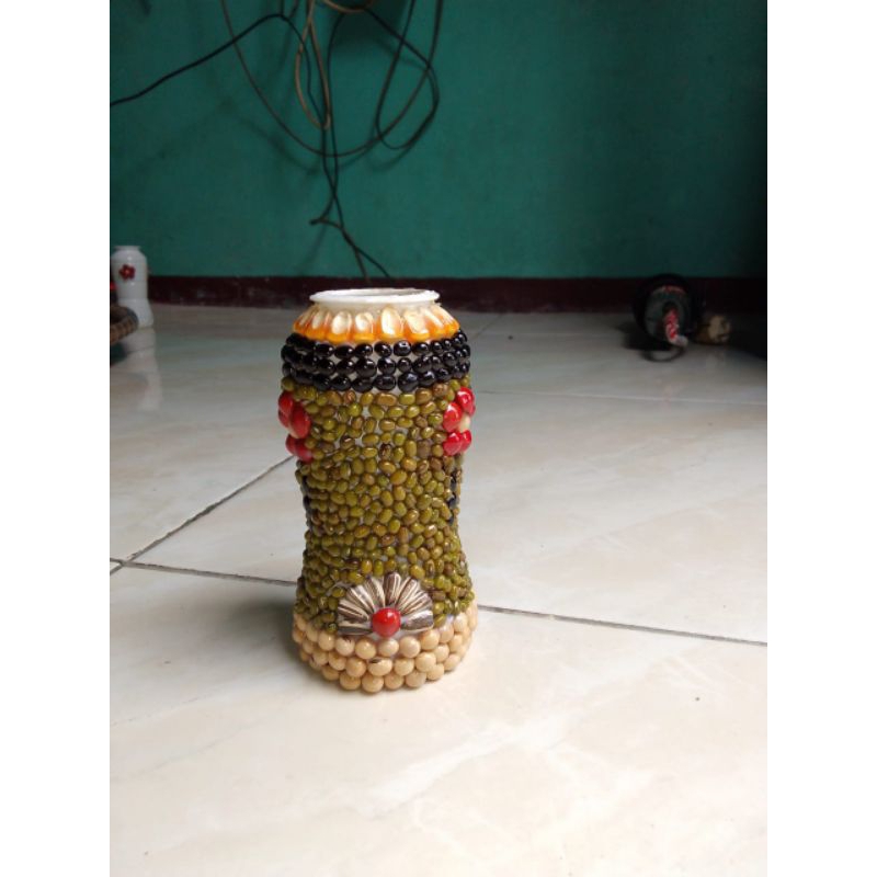 vas biji-bijian botol plastik