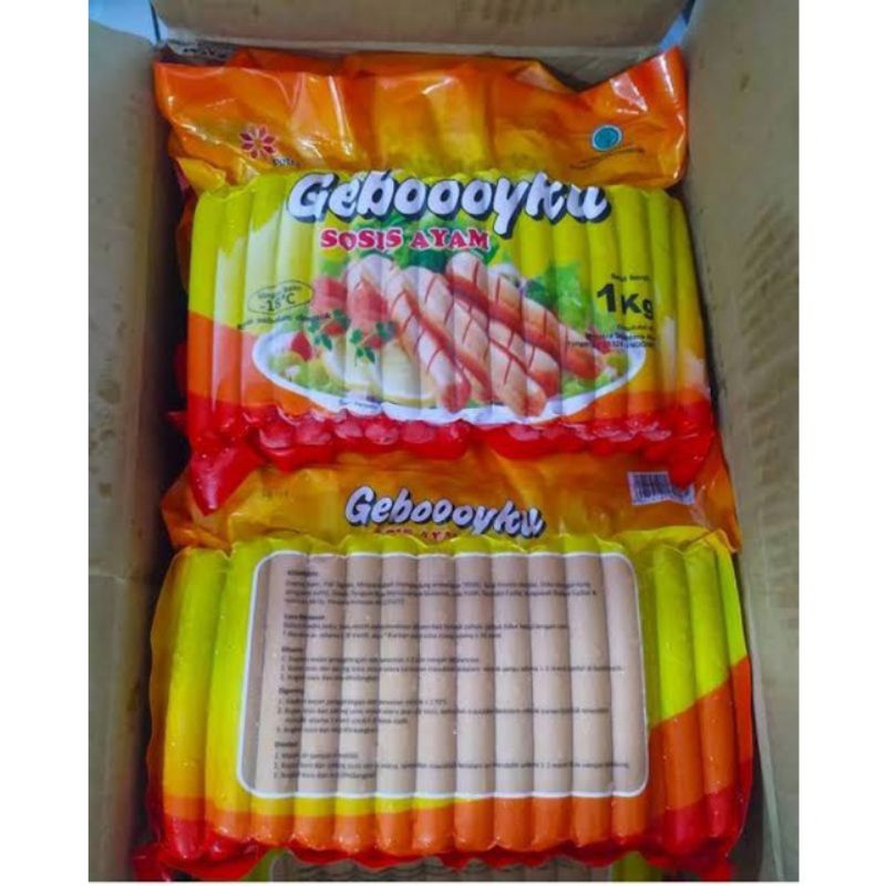 

Frozen Bandung Gebooyku Sosis 1kg isi 40