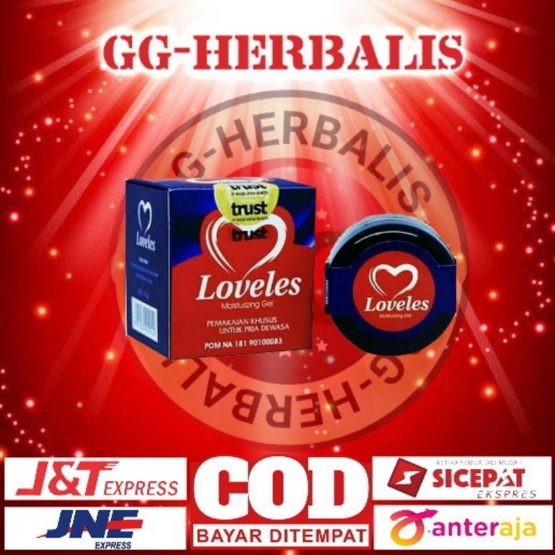Loveles - Loveless Moisturizing Gel Asli Obat Pria Oles Herbal Aman Bpom