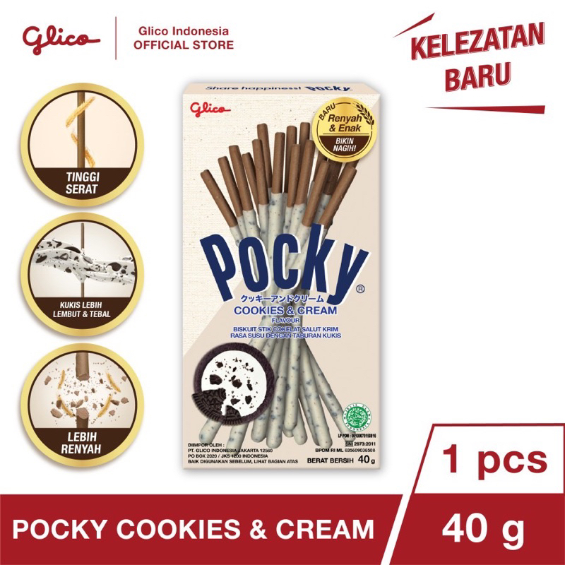 

GLICO POCKY COOKIES AND CREAM