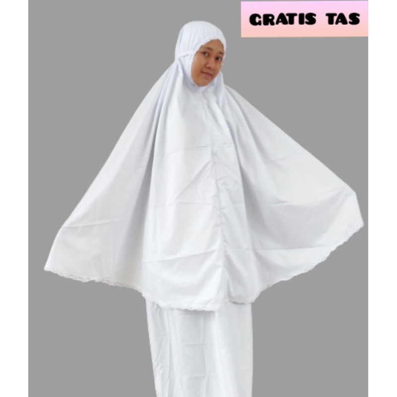 mukena katun alus adem rukuh wanita muslim terbaru