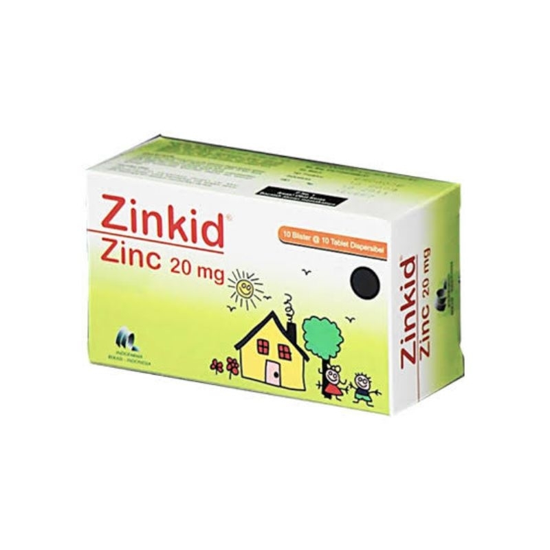 zinkid tablet tab 20mg 20 mg 100's 100 / box
