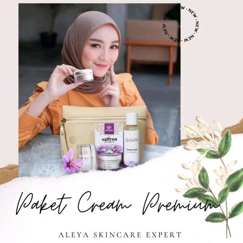 Paket cream aleya premium cream saffron herbal alami BPOM