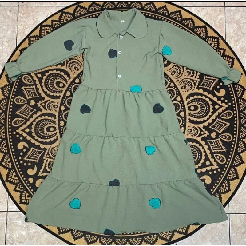 GAMIS ANAK POMPOM 2-6TAHUN / GAMIS ANAK PEREMPUAN