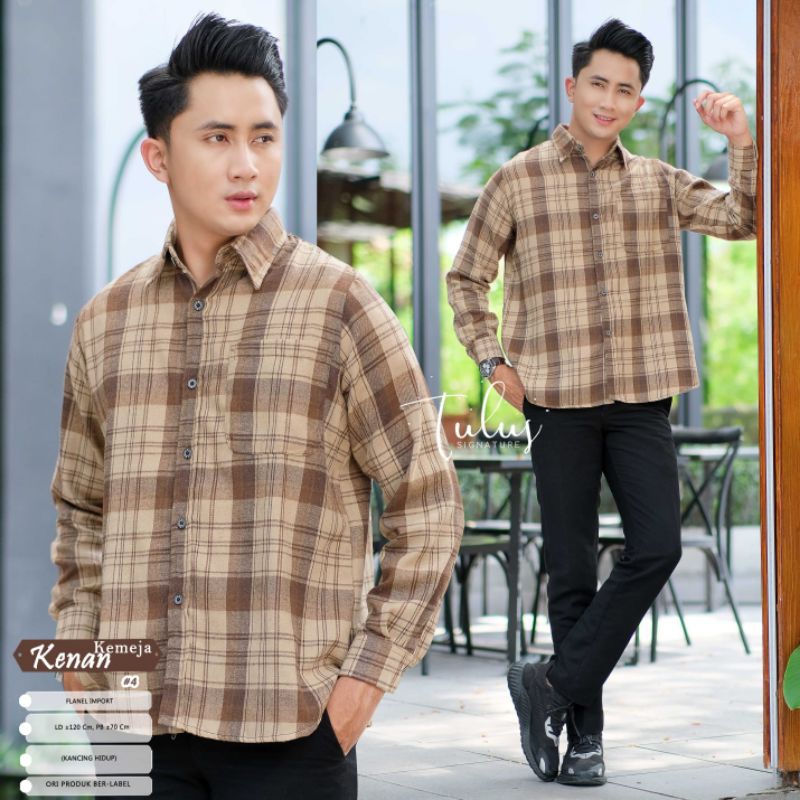 KENAN KEMEJA #5 BY TULUS SIGNATURE / KEMEJA FLANEL PRIA PREMIUM / KEMEJA LEBARAN