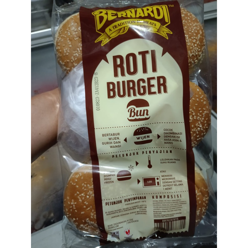 

roti burger besar bernadi wijen isi 6pcs