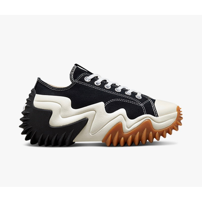 converse unisex run star Motion canvas platform sneakers Black White