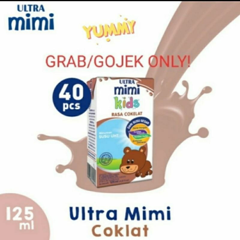 

[per Carton] Ultra mimi susu cokelat 125 ml | dus isi 40 pcs