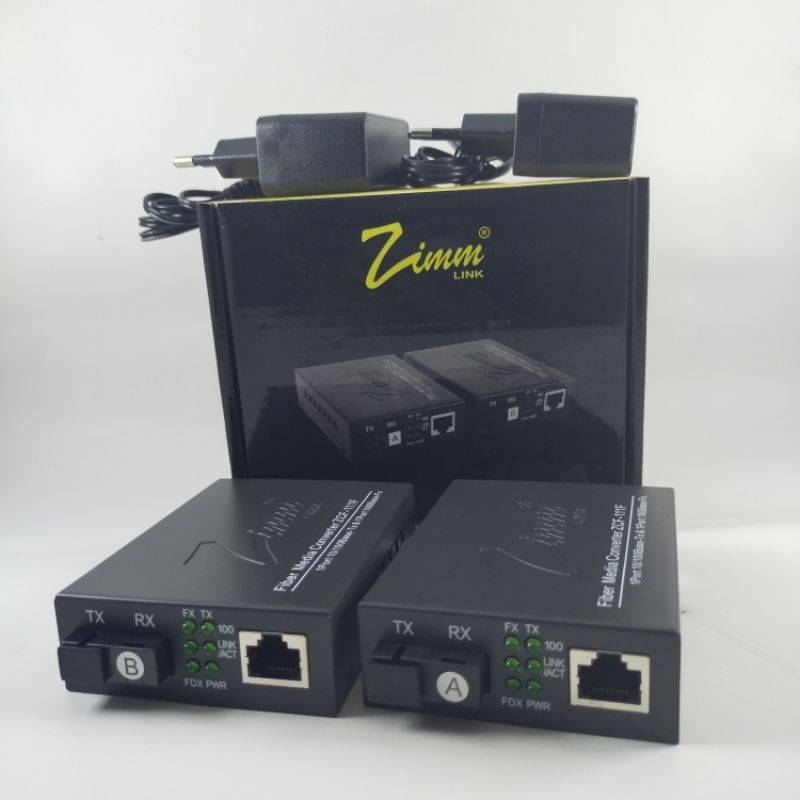 HTB~MEDIA CONVERTER 1 FO~1 LAN ZIMMLINK ZCF-111F 10/100Mbps A&amp;B 25KM
