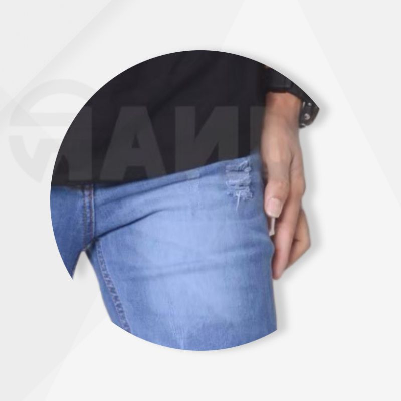 Celana Panjang Jeans Pria Sobek Lutut Distro Denim Dewasa Keren Anti Luntur Skinny Ripped Jins