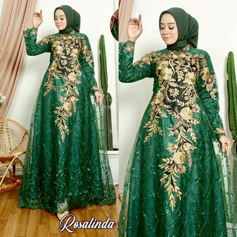 ROSALINDA DRESS//BAHAN TILLE BORDIR FULL DALAMAN SATIN VELVET//SERAGAMAN KELUARAGA//BAJU LEBARAN//BAJU PESTA LAMARAN//BAJU WISUDA//KEBAYA MODERN//By Pelangi Jaya