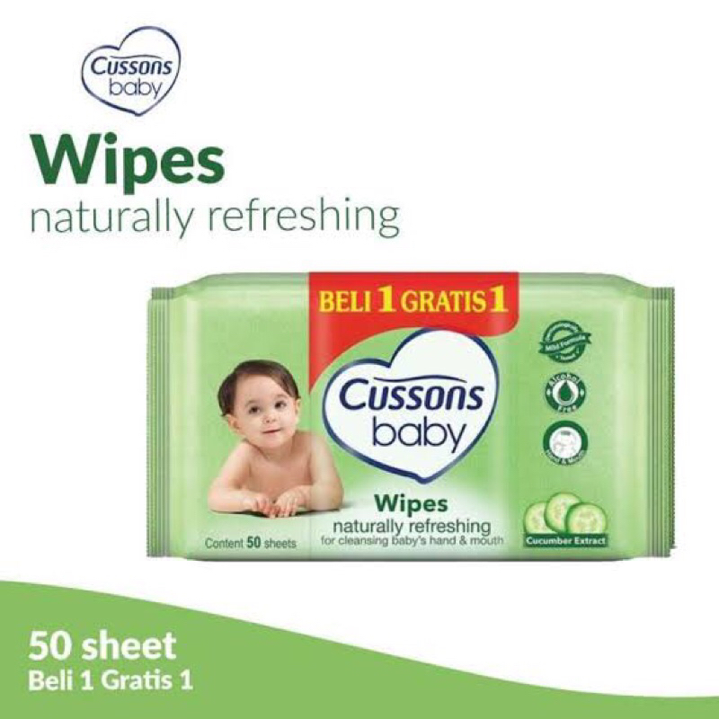 Tisu basah cussons baby buy 1 get 1