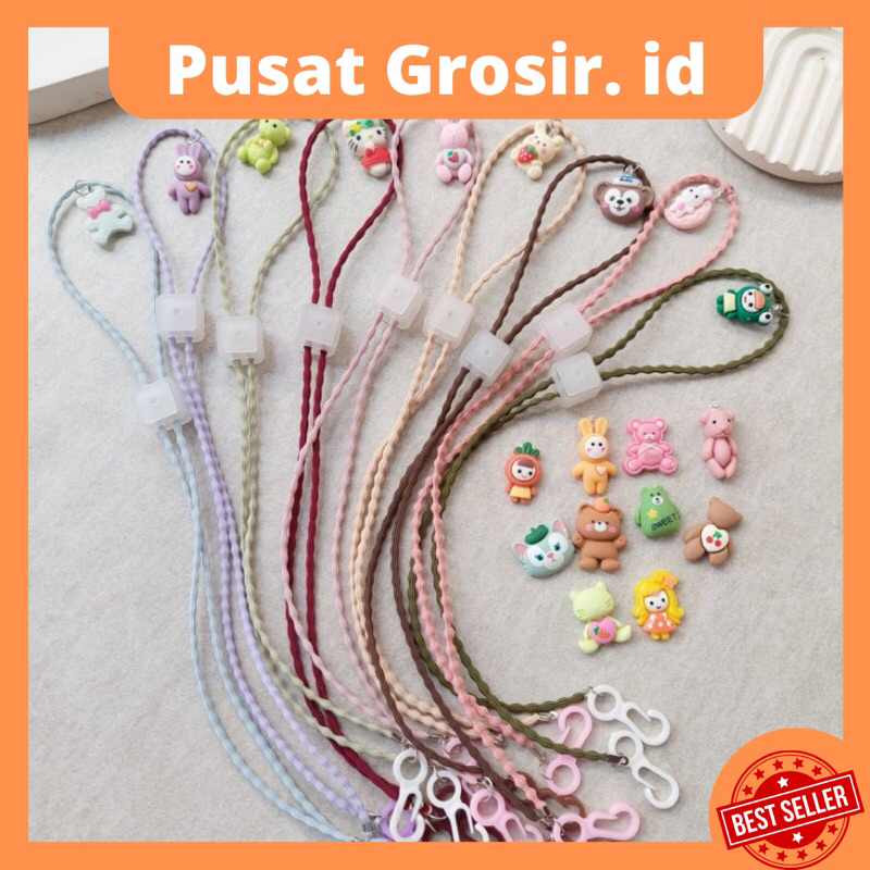 PAKET USAHA 12 PCS Kalung Strap Masker Hijab Lusin Grosir Aksesoris /Schruncie